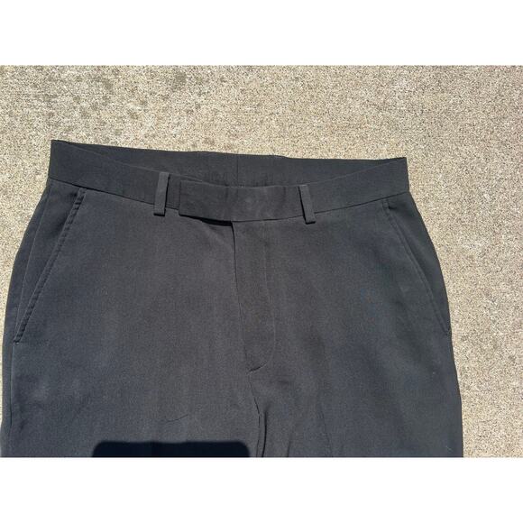 Public Notices Pants Men Size 33 X 32 Black Straight Flat Front Trousers Pockets - Picture 3 of 7